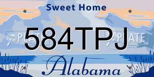 584TPJ Alabama License Plate
