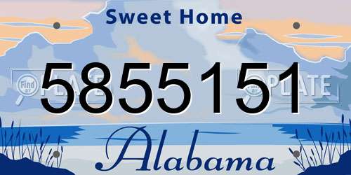 5855151 Alabama License Plate