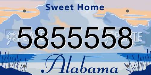 5855558 Alabama License Plate