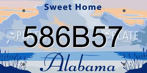 586B57 Alabama License Plate