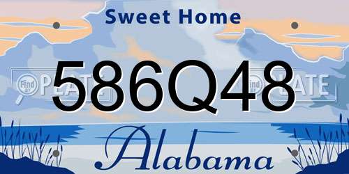 586Q48 Alabama License Plate