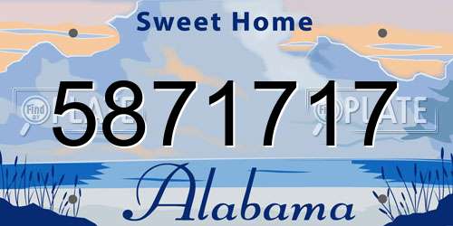 5871717 Alabama License Plate