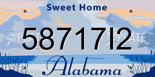 58717I2 Alabama License Plate