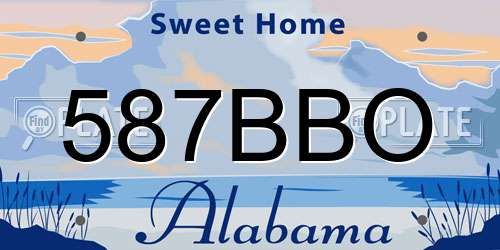587BBO Alabama License Plate