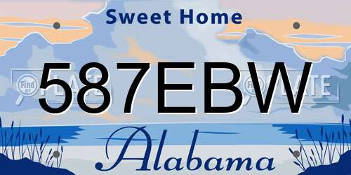 587EBW Alabama License Plate