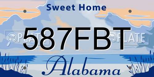 587FBT Alabama License Plate