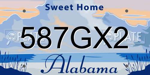 587GX2 Alabama License Plate