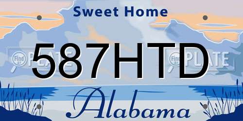 587HTD Alabama License Plate