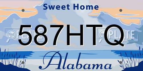 587HTQ Alabama License Plate