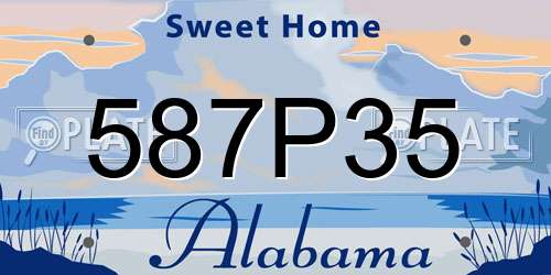 587P35 Alabama License Plate