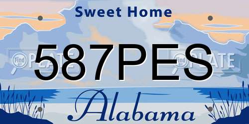587PES Alabama License Plate