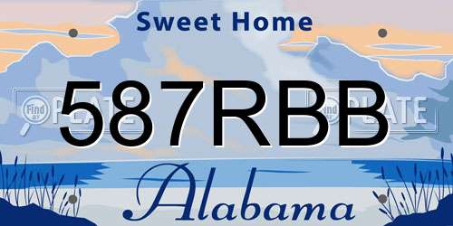 587RBB Alabama License Plate