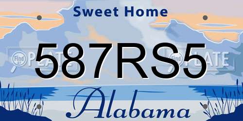 587RS5 Alabama License Plate