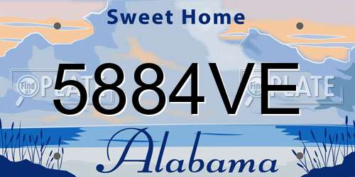 5884VE Alabama License Plate