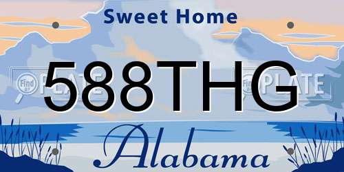 588THG Alabama License Plate
