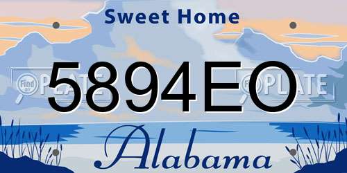 5894EO Alabama License Plate