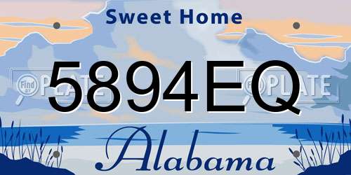 5894EQ Alabama License Plate