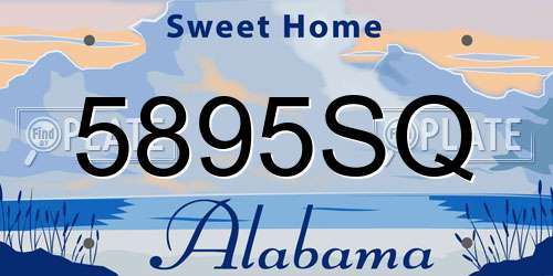 5895SQ Alabama License Plate