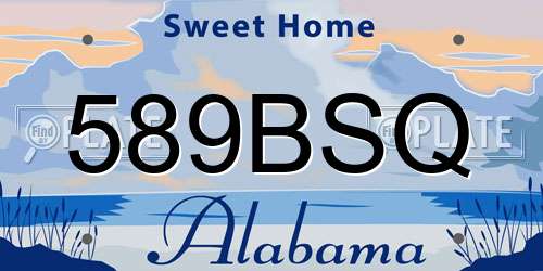 589BSQ Alabama License Plate