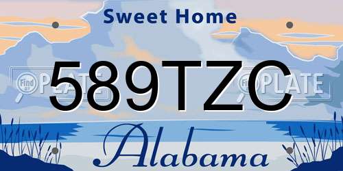 589TZC Alabama License Plate