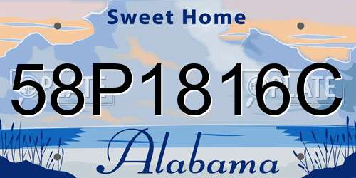 58P1816C Alabama License Plate