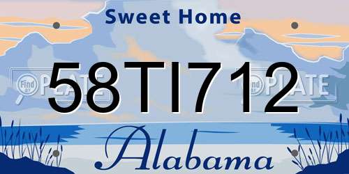 58TI712 Alabama License Plate