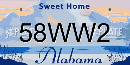 58WW2 Alabama License Plate
