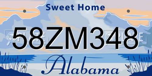 58ZM348 Alabama License Plate
