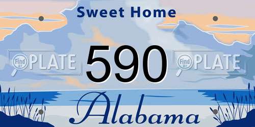 590 Alabama License Plate