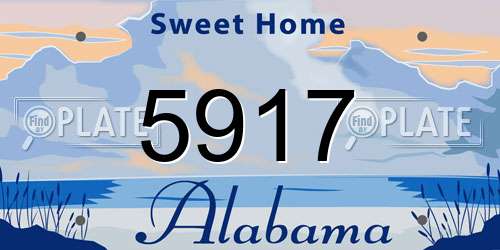 5917 Alabama License Plate