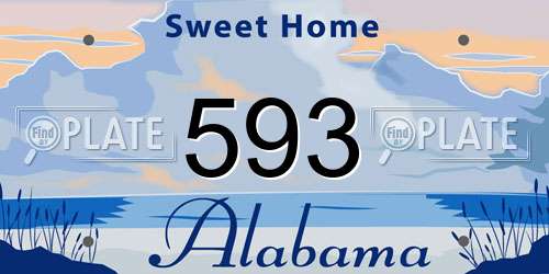 593 Alabama License Plate