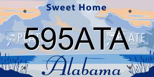 595ATA Alabama License Plate