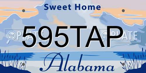 595TAP Alabama License Plate