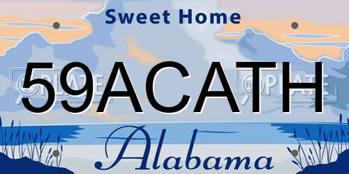 59ACATH Alabama License Plate