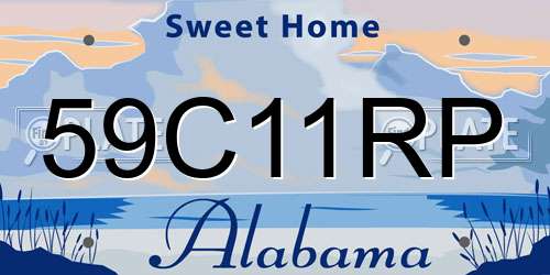59C11RP Alabama License Plate