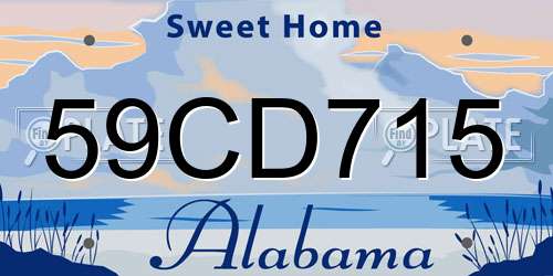 59CD715 Alabama License Plate