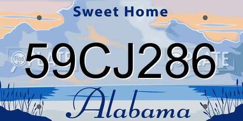 59CJ286 Alabama License Plate