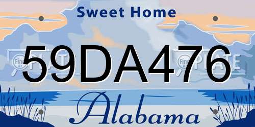 59DA476 Alabama License Plate