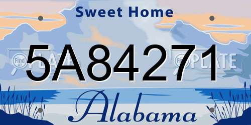 5A84271 Alabama License Plate