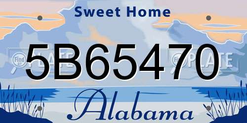 5B65470 Alabama License Plate