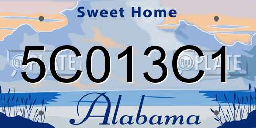 5C013C1 Alabama License Plate