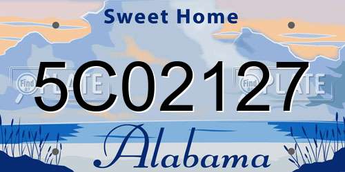5C02127 Alabama License Plate