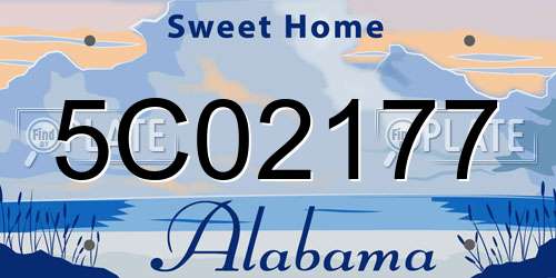 5C02177 Alabama License Plate