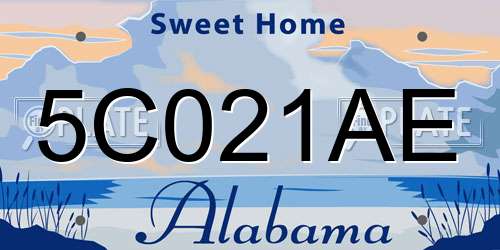 5C021AE Alabama License Plate