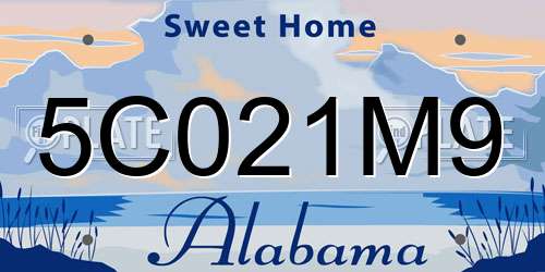 5C021M9 Alabama License Plate