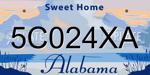 5C024XA Alabama License Plate