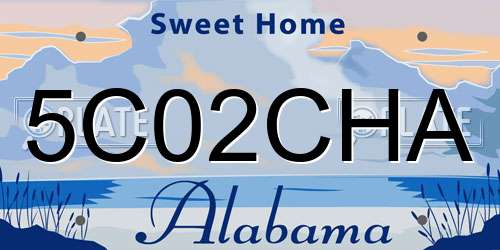 5C02CHA Alabama License Plate