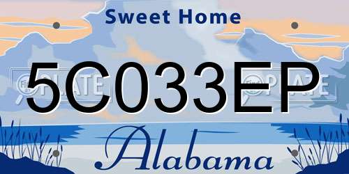 5C033EP Alabama License Plate