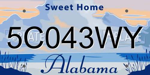 5C043WY Alabama License Plate