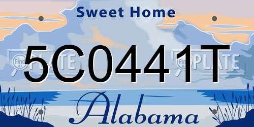 5C0441T Alabama License Plate